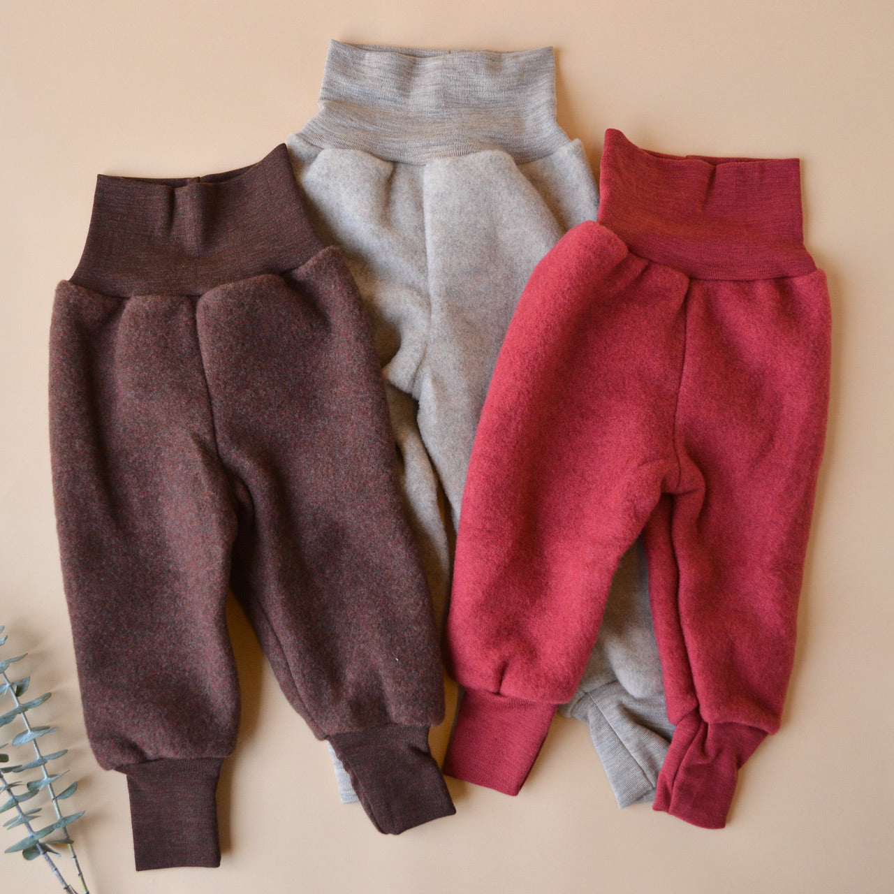 Baby Pants - 100% Organic Wool Fleece (0-24m)