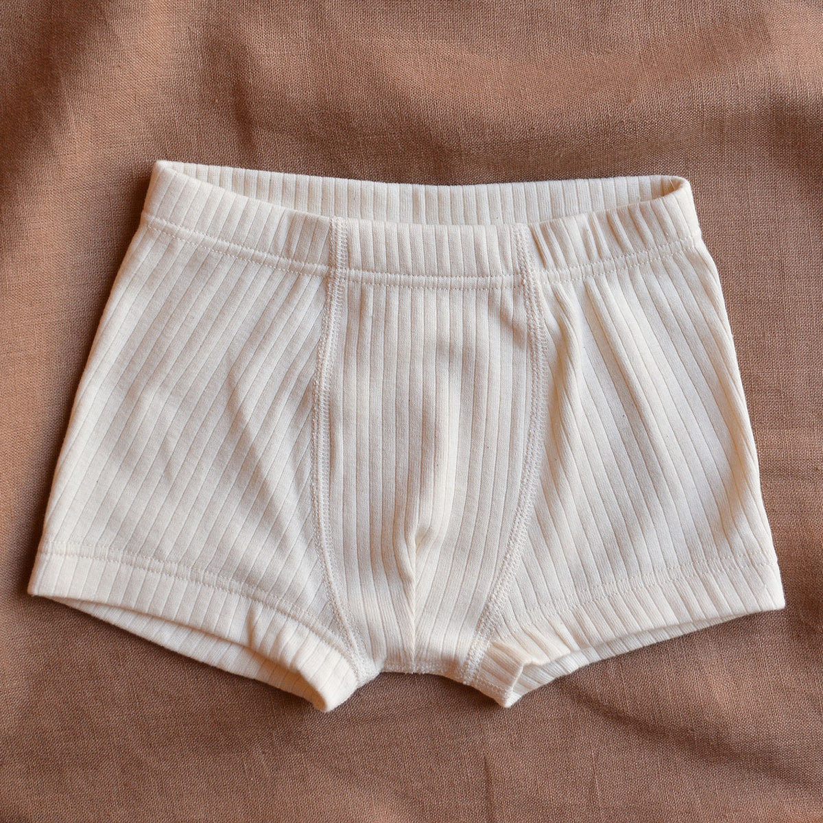Boys Boxer Briefs - 100% Organic Cotton - Natural (5-12y)