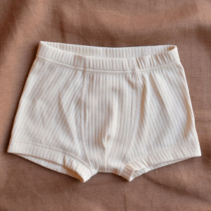 Boys Boxer Briefs - 100% Organic Cotton - Natural (5-12y)