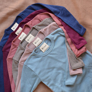 Child's Long Sleeve Top - Organic Merino/Silk (1-14y)