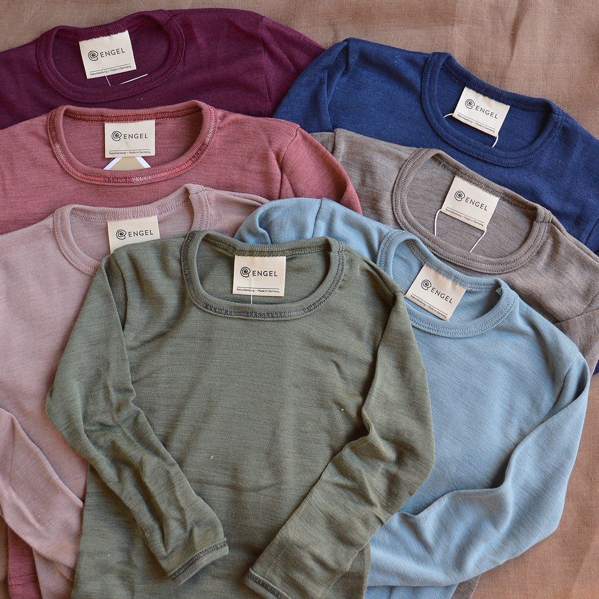 Child's Long Sleeve Top - Organic Merino/Silk (1-14y)