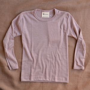 Child's Long Sleeve Top - Organic Merino/Silk (1-14y)