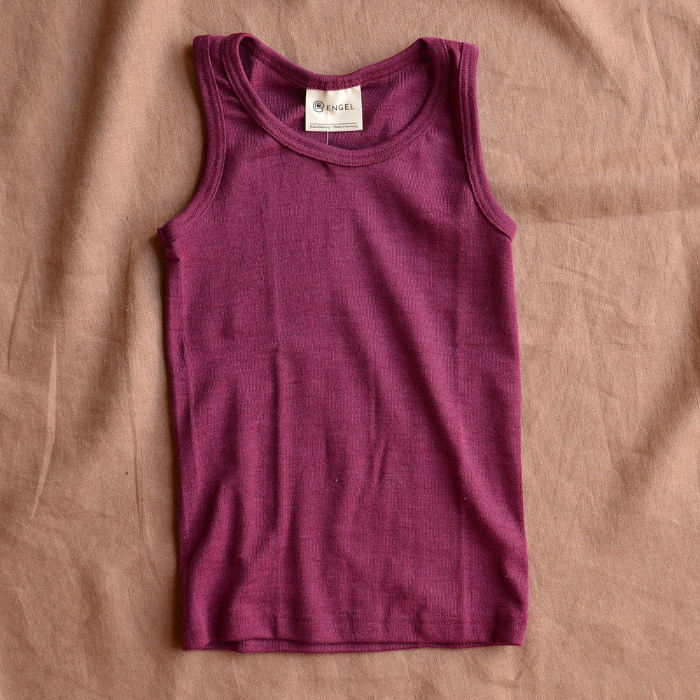 Child's Sleeveless School Vest - Organic Merino/Silk (5-16y)