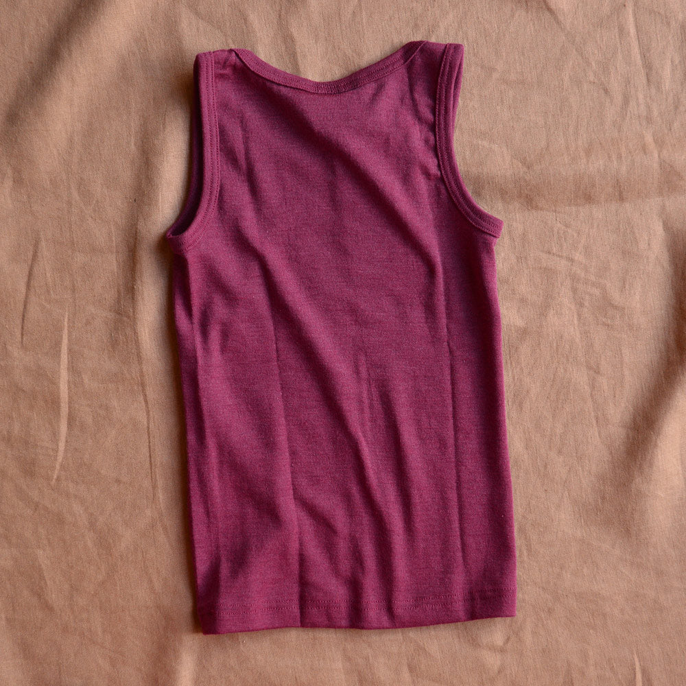Child's Sleeveless School Vest - Organic Merino/Silk (5-16y)
