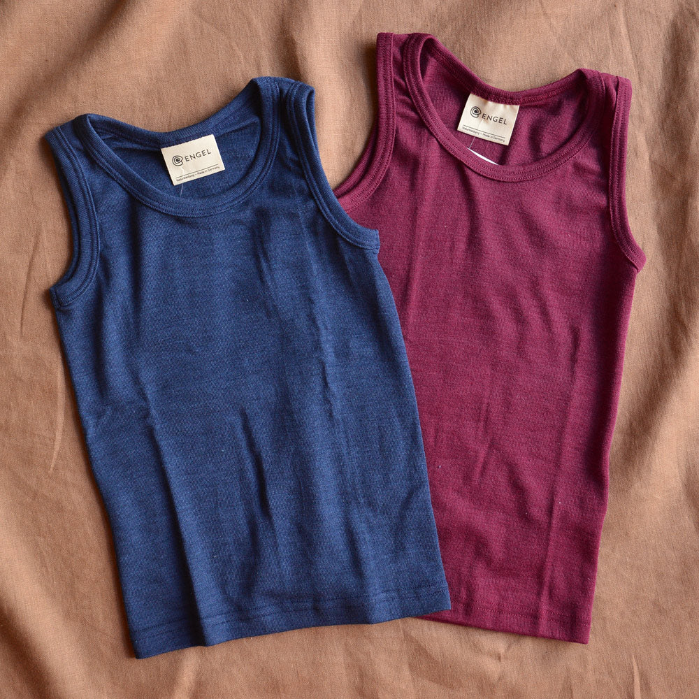 Child's Sleeveless School Vest - Organic Merino/Silk (5-16y)