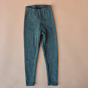Child's Leggings 100% Organic Merino - Silver Spruce (3-8yrs)  *Limited Edition