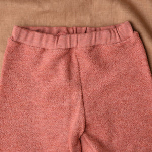 Child's Track Pants - 100% Organic French Terry Merino - Rusty Rose (3-10y) *Limited Edition