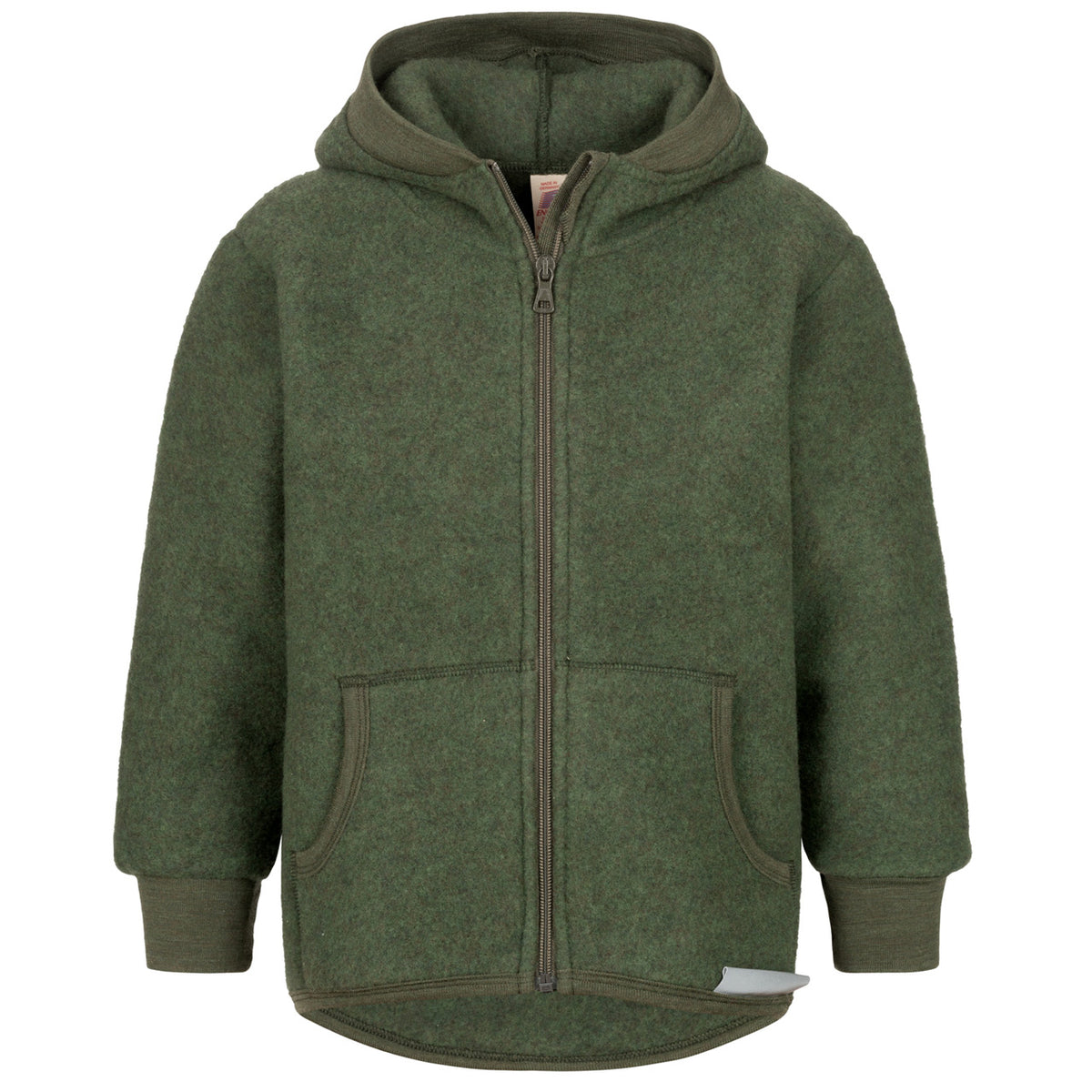 Hooded Jacket - Organic Wool Fleece with Zip (big kids 9-12y+)
