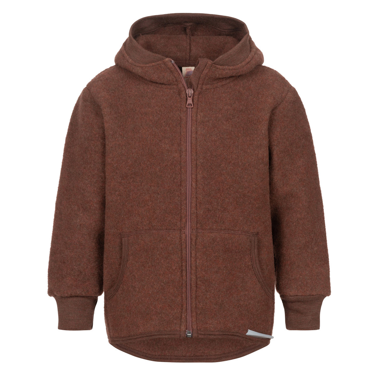 Hooded Jacket - Organic Wool Fleece with Zip (big kids 9-12y+)