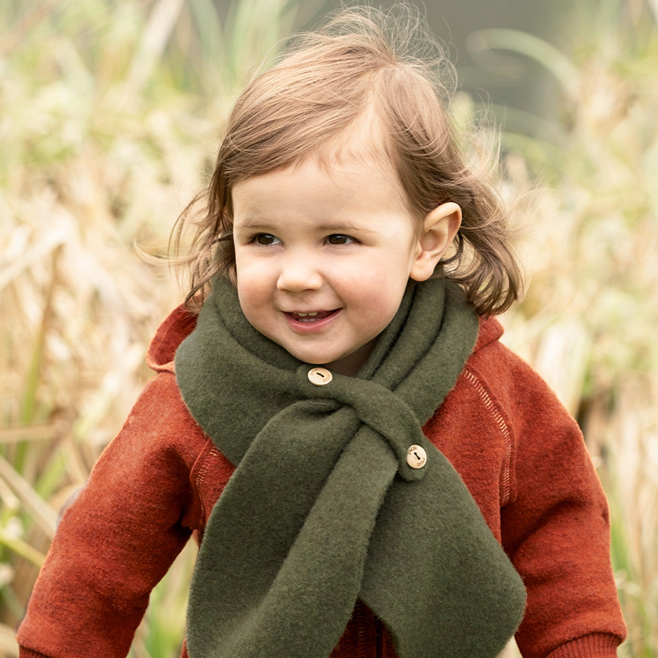 Kids Scarf in Organic Merino Wool Fleece by Engel from Woollykins
