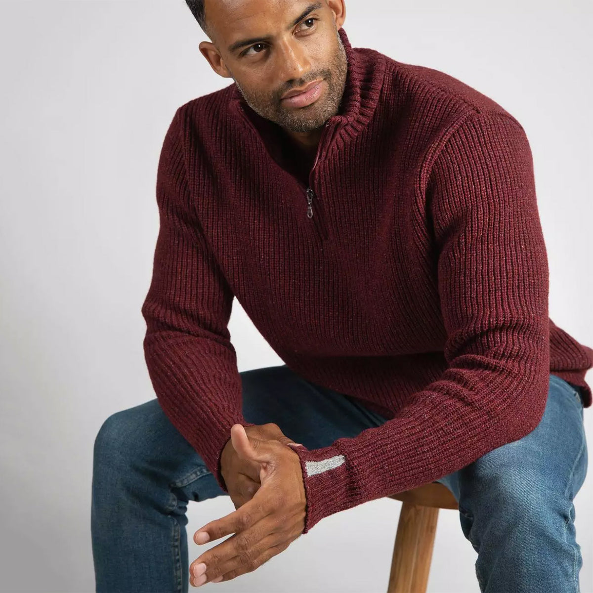 Men's Re-Knit Sweater - Recycled Organic Merino/Silk (S-XL)
