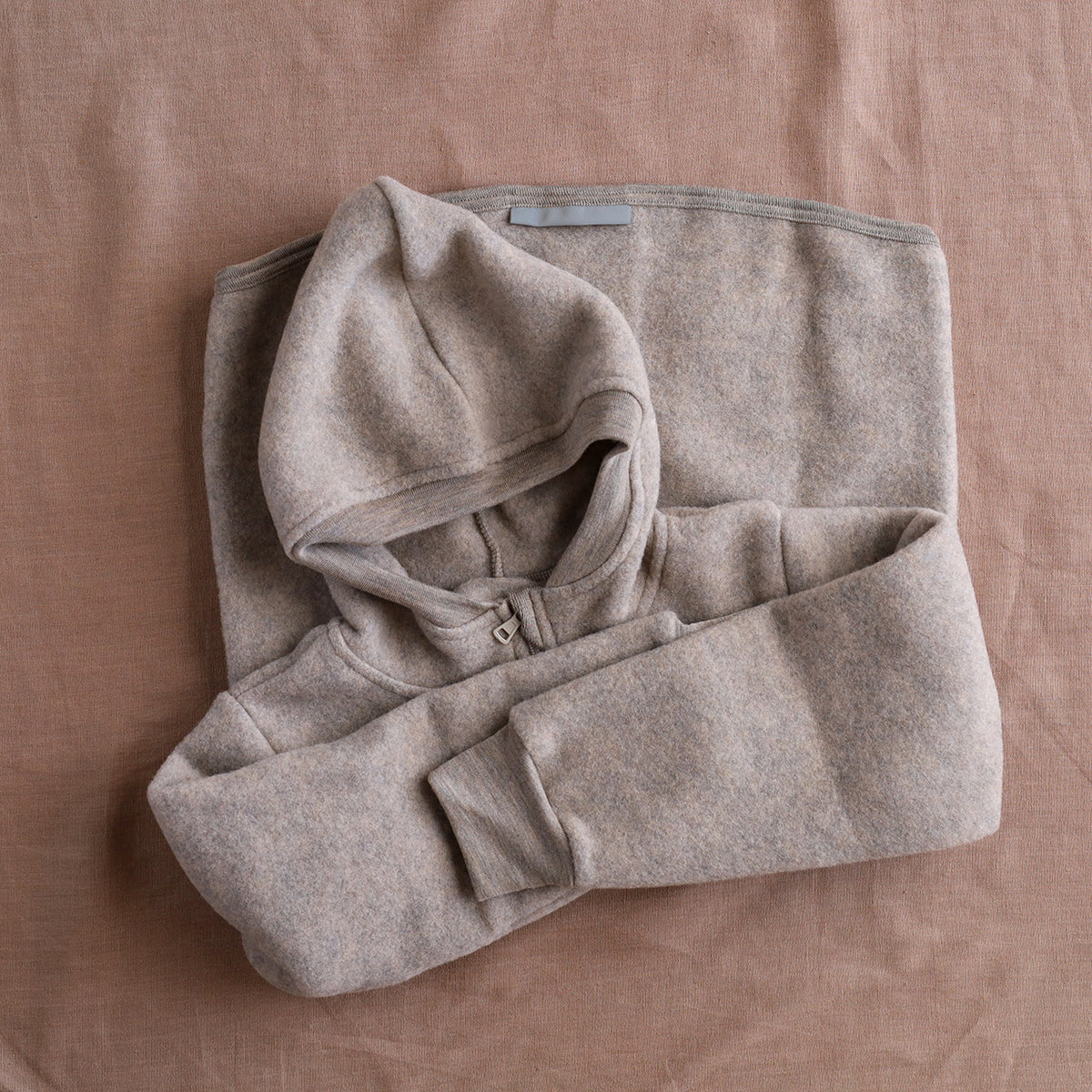 Hooded Jacket - Organic Wool Fleece with Zip (big kids 9-12y)