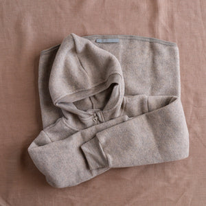 Hooded Jacket - Organic Wool Fleece with Zip (big kids 9-12y)