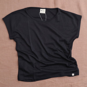 Women's Drop Shoulder Top - Organic Merino/Silk