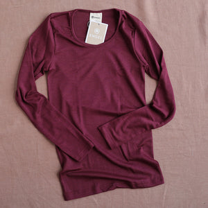 Women's Organic Merino Wool/Silk Long Sleeve Top