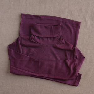 Women's Turtleneck Long Sleeve Top - Organic Merino/Silk