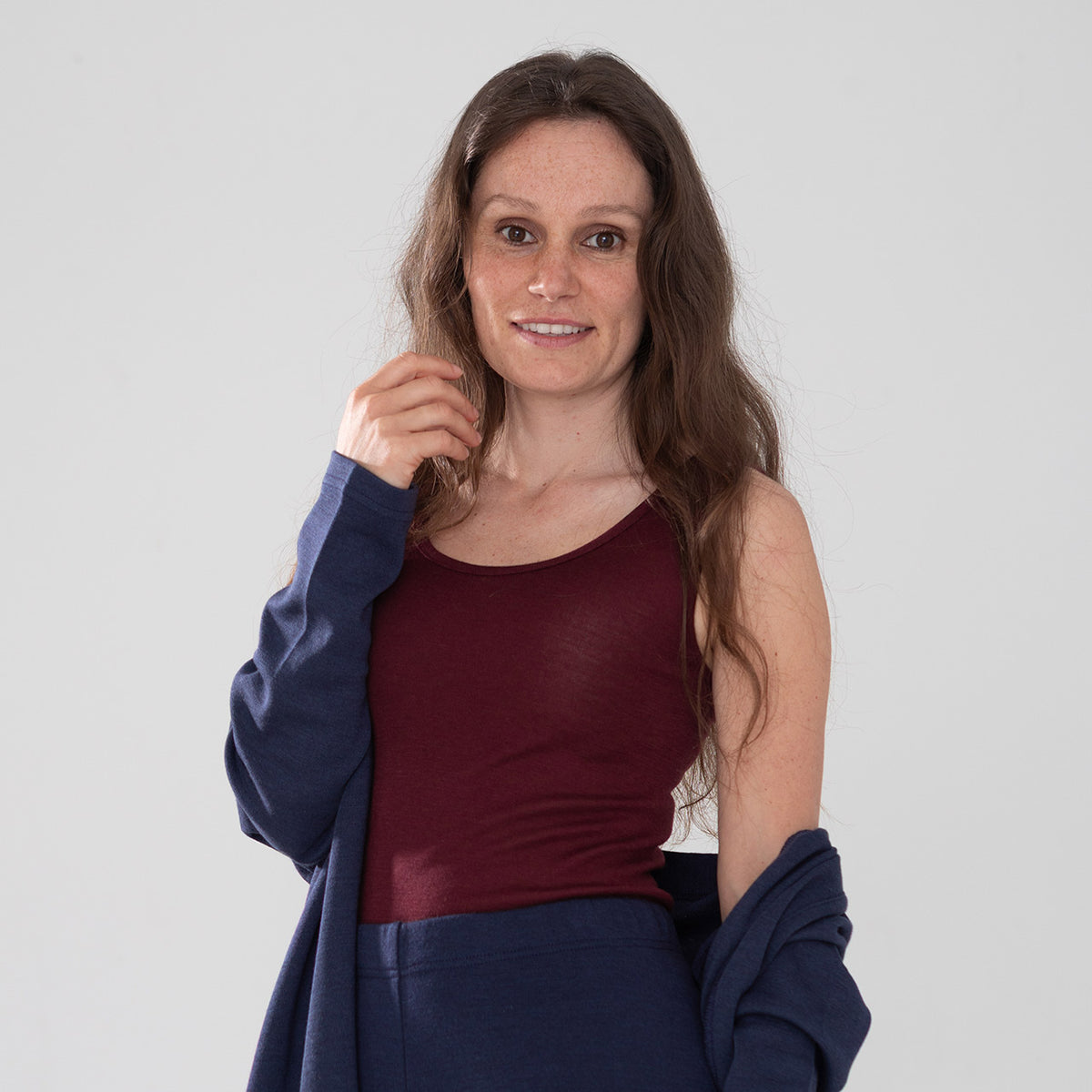 Women's Sleeveless Vest - Organic Merino/Silk