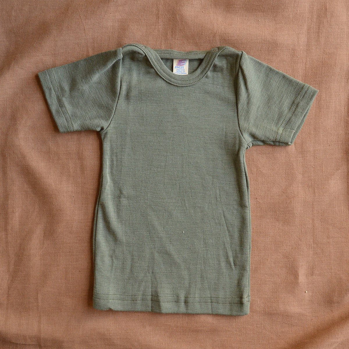 Baby T-shirt - Organic Merino/Silk - Olive (0-24m) *Limited Edition