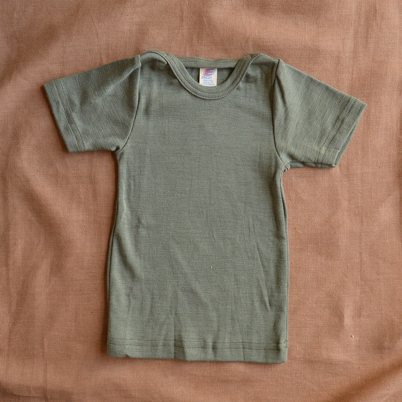 Baby T-shirt - Organic Merino/Silk - Olive (0-24m) *Limited Edition