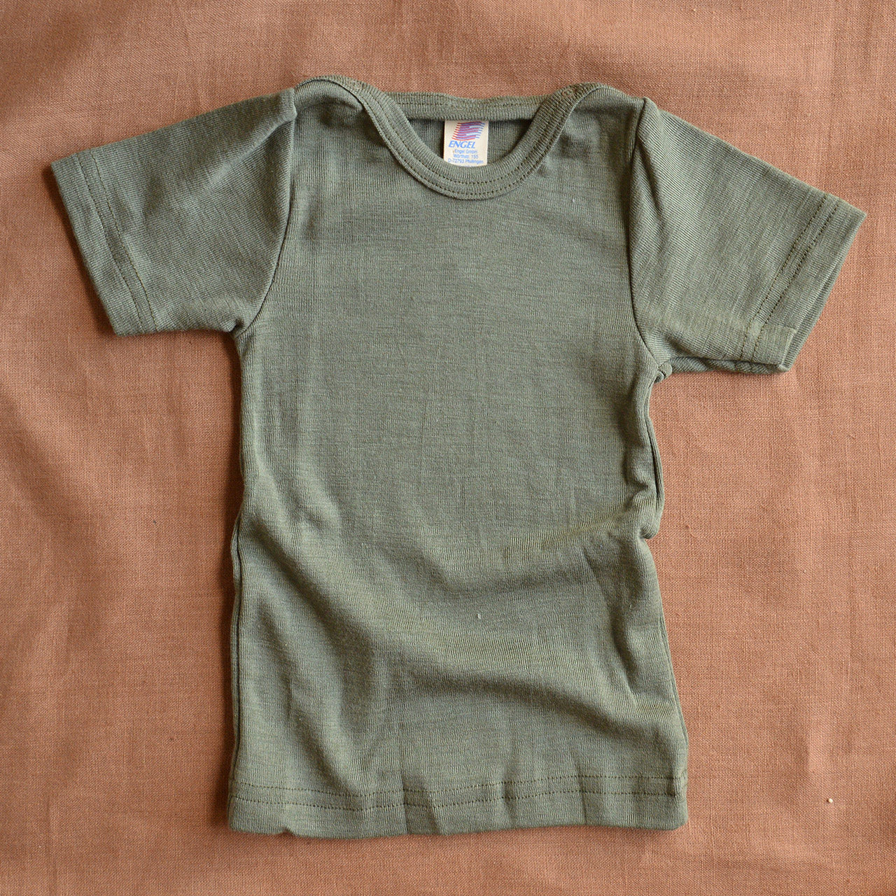 Baby T-shirt - Organic Merino/Silk - Olive (0-24m) *Limited Edition