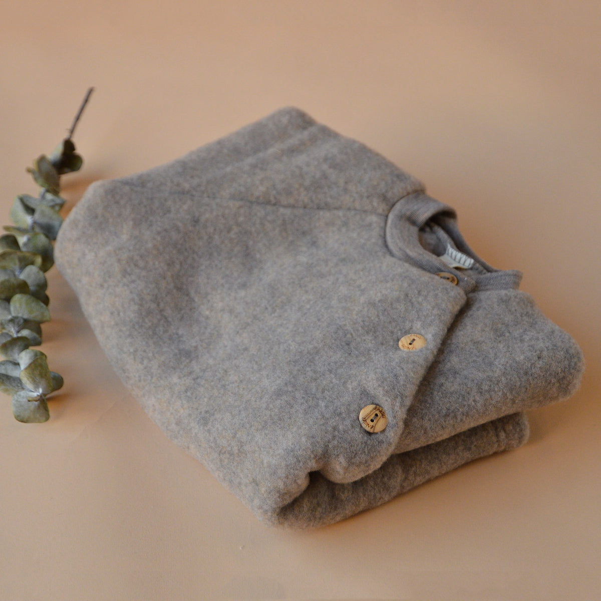 Baby Raglan Jumper - 100% Organic Wool Fleece - Walnut (3m-6y)