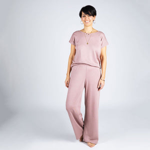 Women's Drop Shoulder Top - Organic Merino/Silk (XS-L)