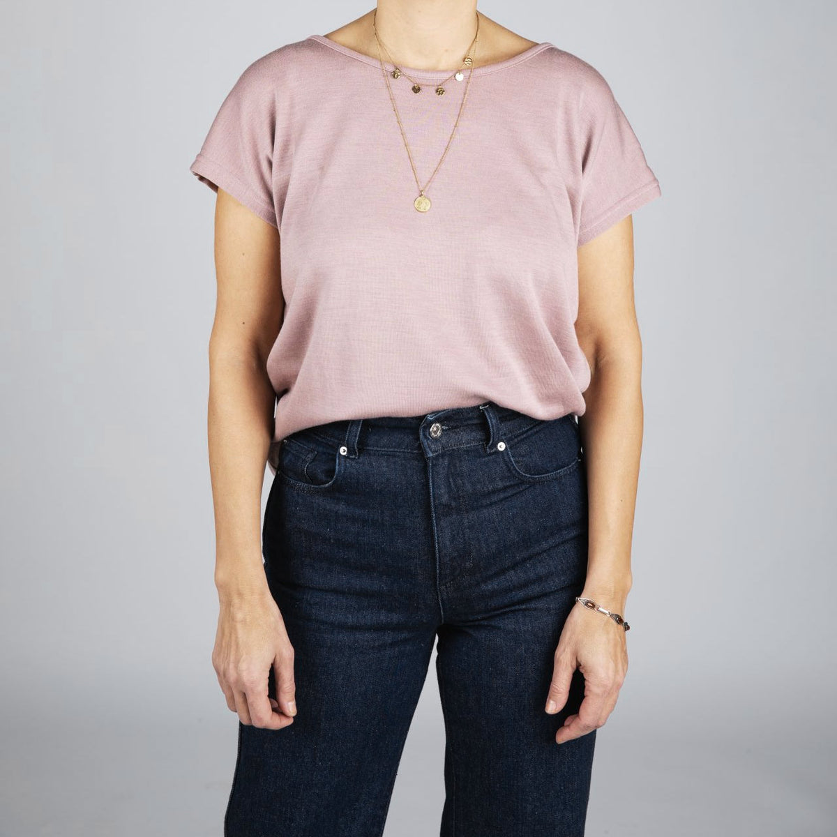 Women's Drop Shoulder Top - Organic Merino/Silk (XS-L)