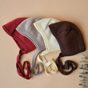 Baby Bonnet - 100% Organic Wool Fleece (0-9m)