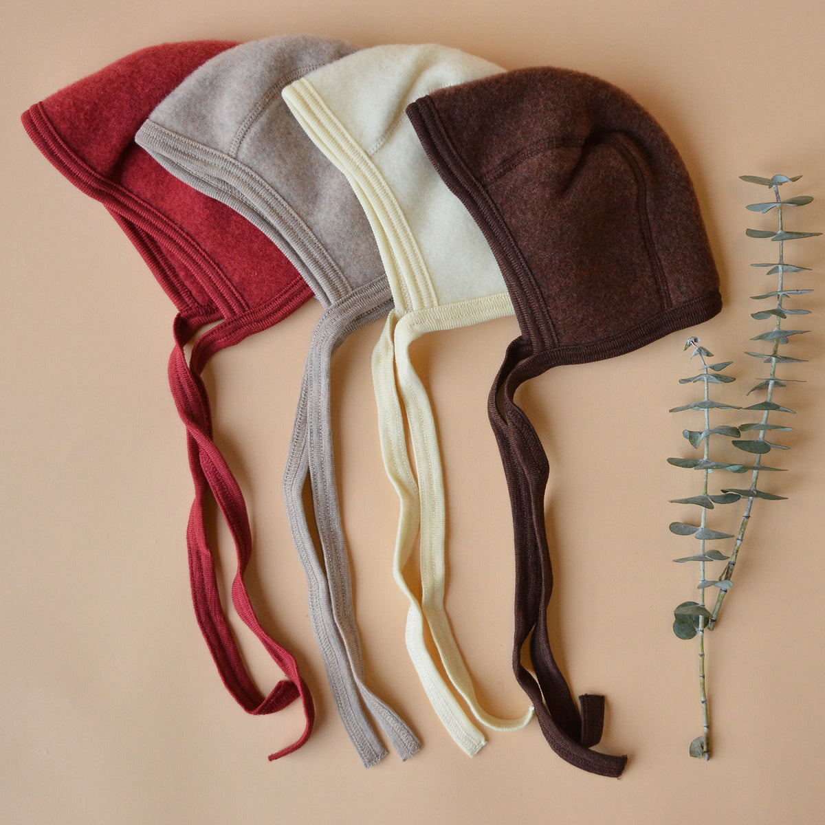 Baby Bonnet - 100% Organic Wool Fleece (0-9m)