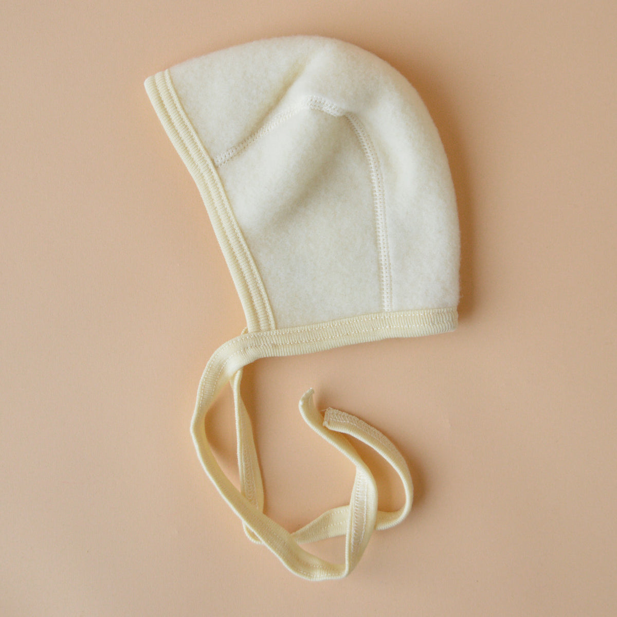 Baby Bonnet - 100% Organic Wool Fleece (0-9m)