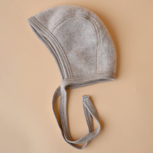 Baby Bonnet - 100% Organic Wool Fleece (0-9m)