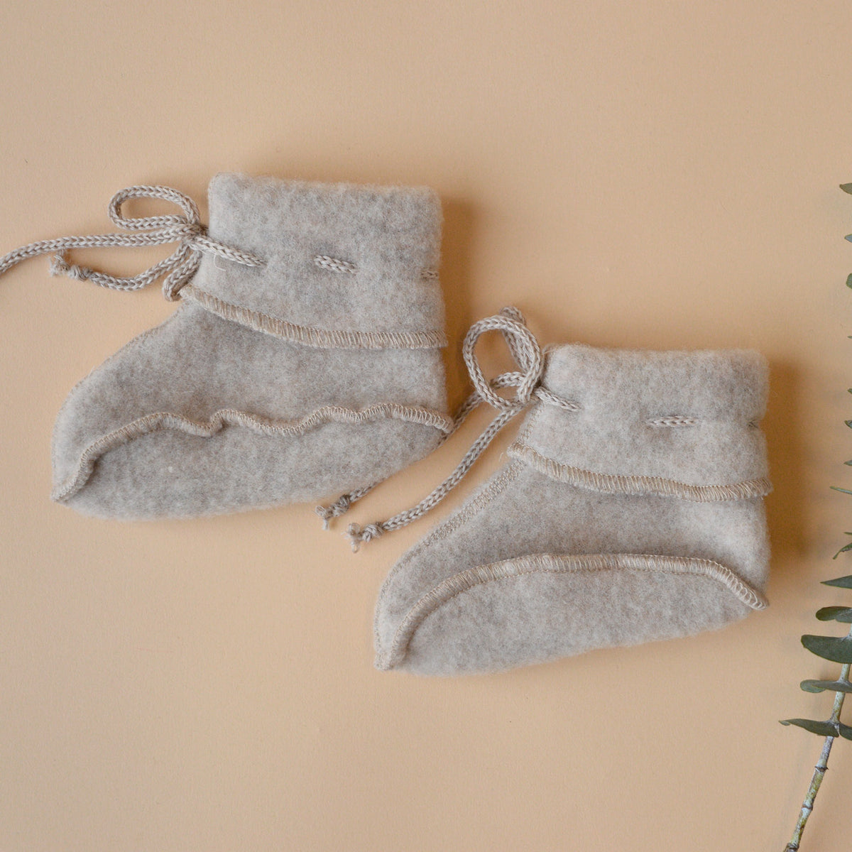 Baby Booties - 100% Organic Wool Fleece (0-12m) *Returning Soon
