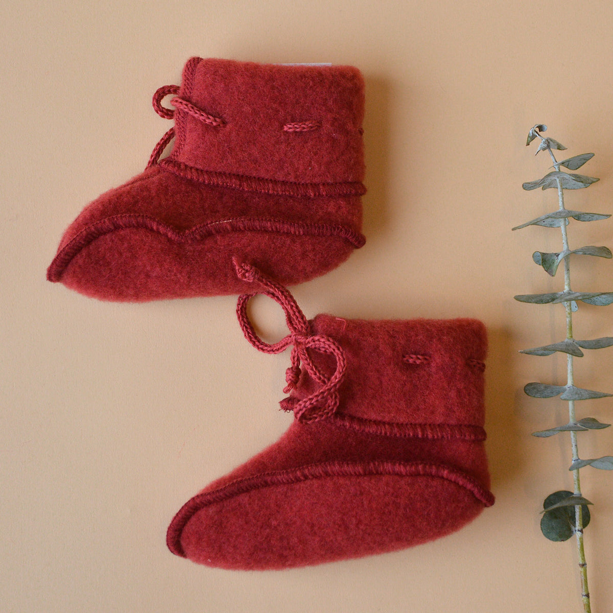 Baby Booties - 100% Organic Wool Fleece (0-12m) *Returning Soon