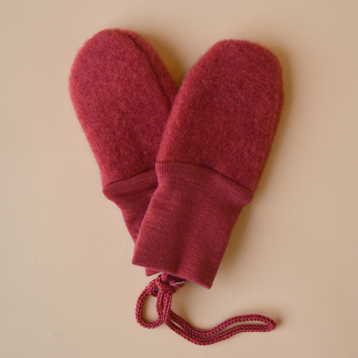 Baby Mittens - 100% Organic Wool Fleece (0-18m)