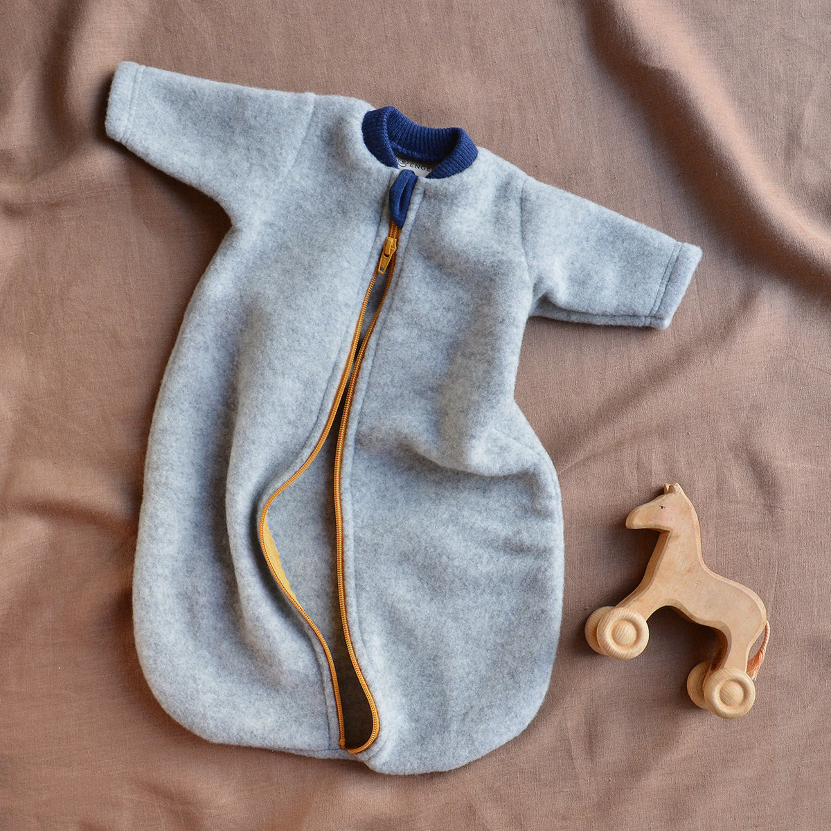 Wool Fleece Sleeping Bag With Arms (newborn-6m)