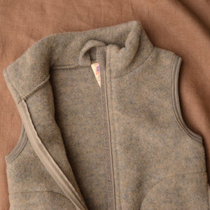 Kids Zip Vest - 100% Organic Wool Fleece (3-8y)