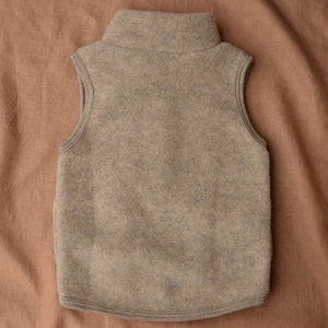 Kids Zip Vest - 100% Organic Wool Fleece (3-8y)