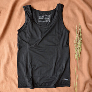 Sleeveless Sports Tank - Organic Merino/Silk - Black (Women’s)