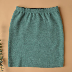 Women's Boiled Merino Wool Skirt - Jade Melange (M) *Last One!