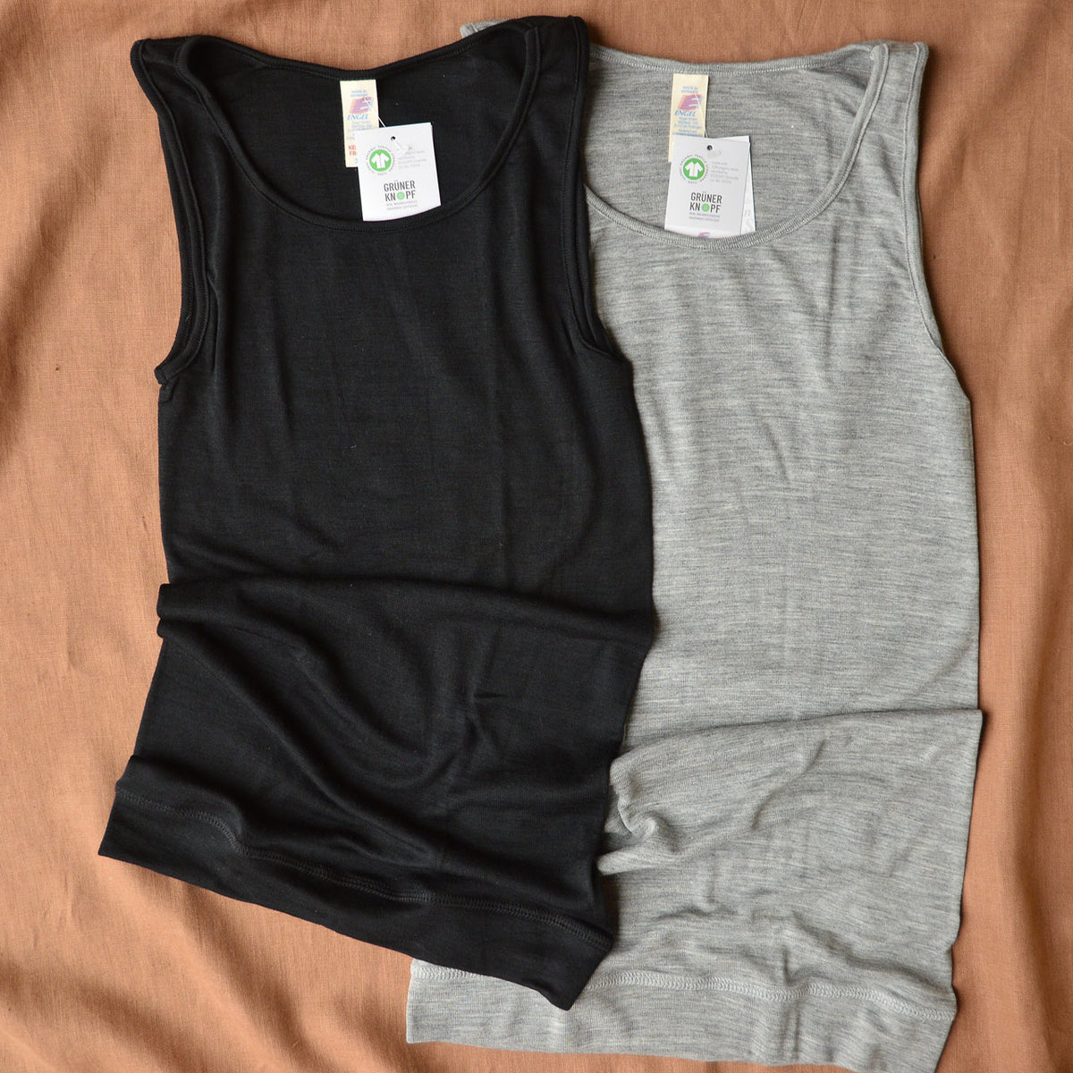 Women's Extra Long Sleeveless Vest - Organic Merino/Silk