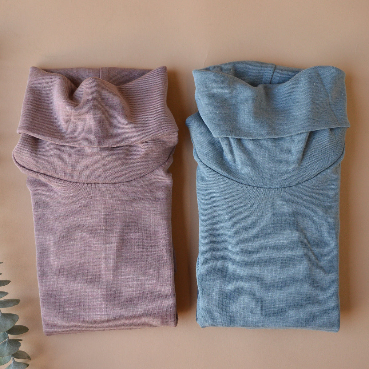 Women's Turtleneck Long Sleeve Top - Organic Merino/Silk *Restocking 2026
