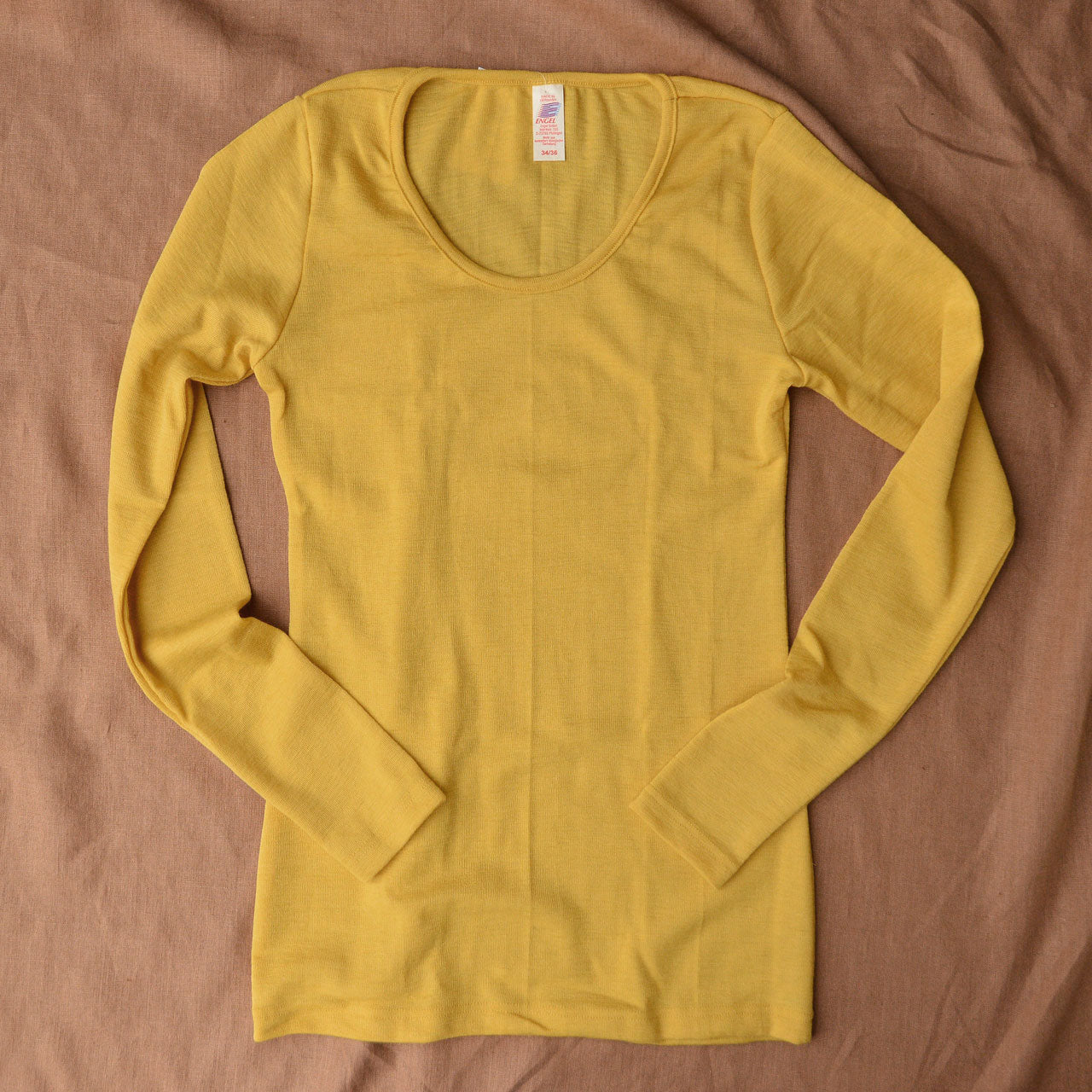 Women's Long Sleeved Top - 100% Organic Merino - Butter (XS-L) *Limited Edition