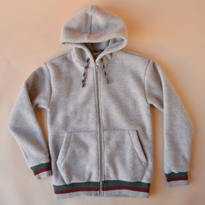 Women's Bomber Jacket with Hood - 100% Organic Wool Fleece - Sand AW24 (XS-S) *Last ones