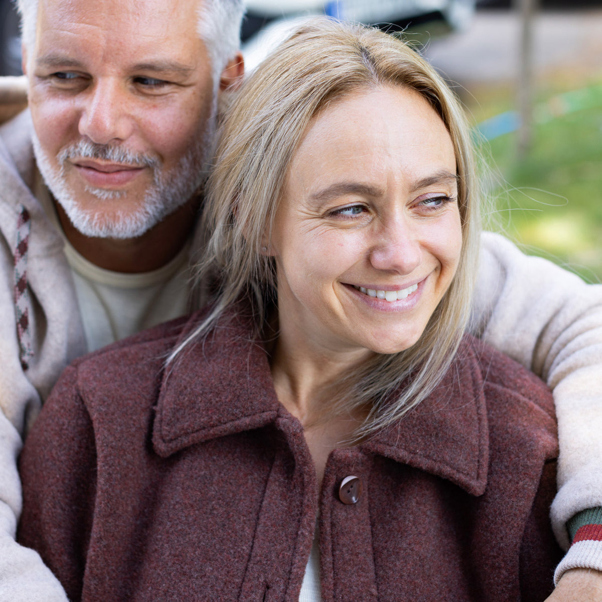 Women's Short Jacket - 100% Organic Wool Fleece - Sand (XS-L)