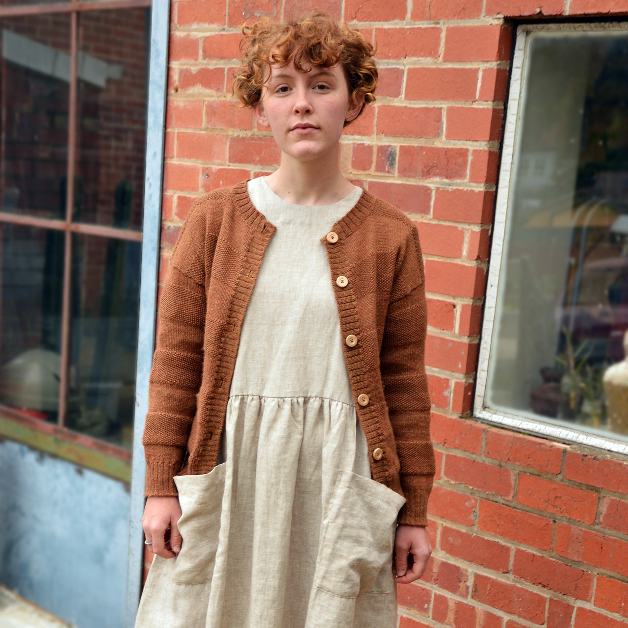 Everyday Cardigan - Alpaca/Merino - Pebble Grey (9-12y+ Women 8-10)