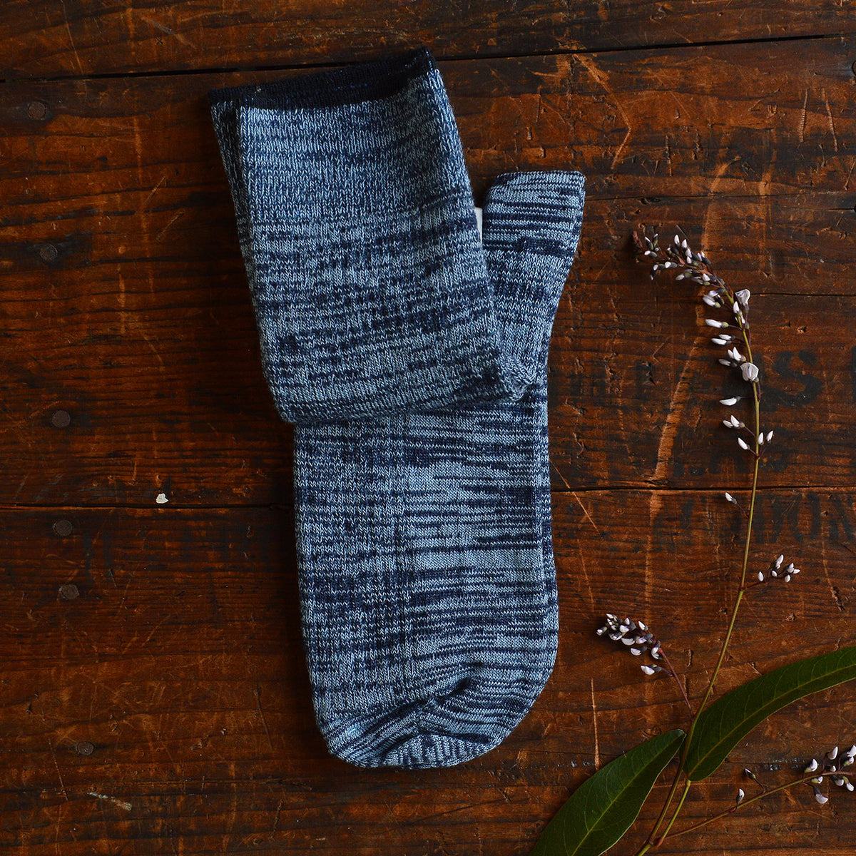 FUB Merino Wool Socks - Fine Melange Knit (Adults)