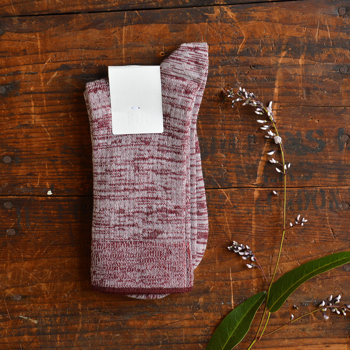 FUB Merino Wool Socks - Fine Melange Knit (Adults)