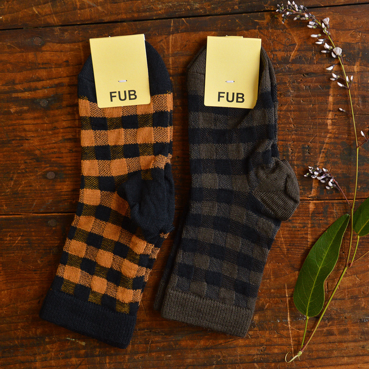 FUB Merino Wool Socks - Check Knit (Kids)