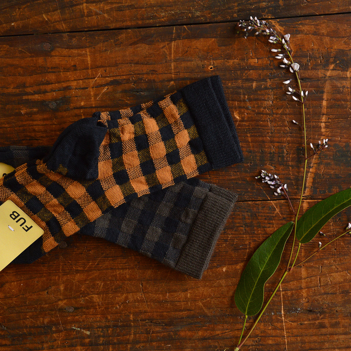 FUB Merino Wool Socks - Check Knit (Kids)