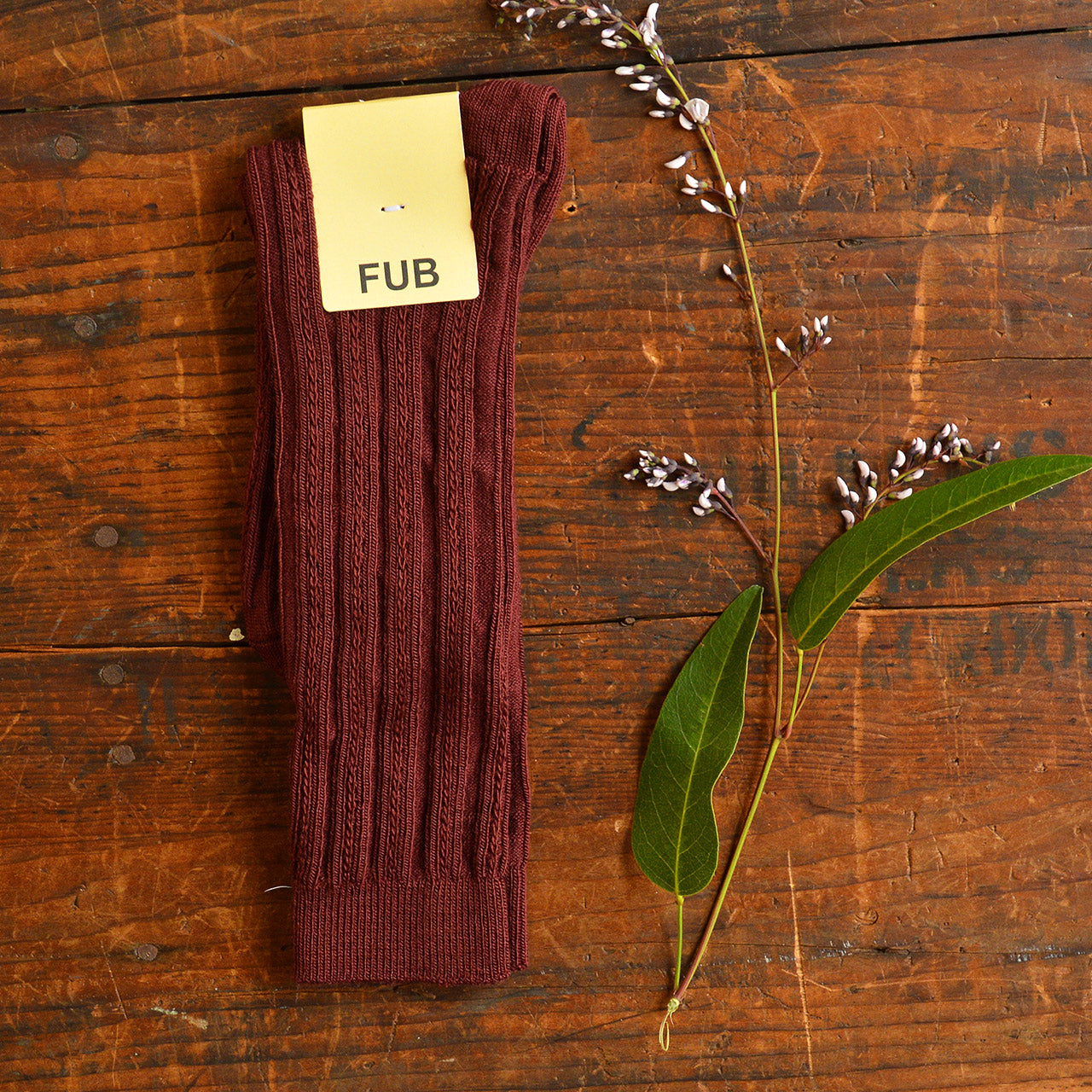 FUB Merino Wool Socks - Kneehighs - Cranberry (Kids) *Last One!